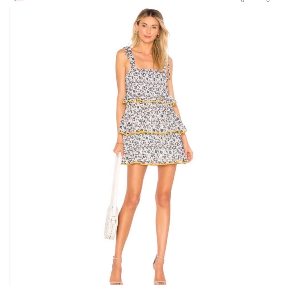 Tularosa Gloria ditsy floral ruffle dress